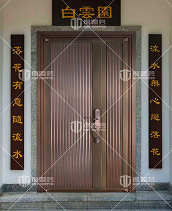 現代簡約子母銅門_選擇子母銅門款式