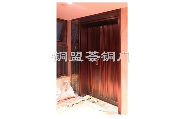 水波紋款現代風格銅門，鴻榮源·壹方玖譽